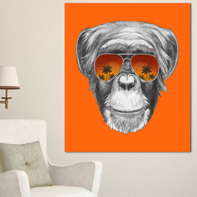 " Monkey With Mirror Sunglasses "