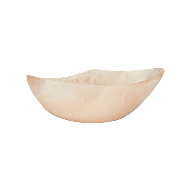 Bucolic Oval Bowl - Black Medium, 8.75" H x 21" W x 8.75" D, Pink
