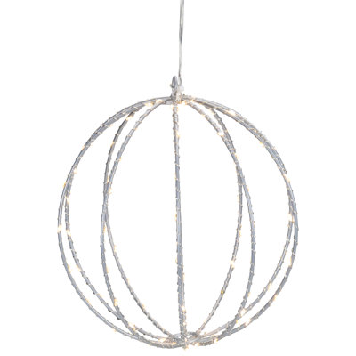 Décoration boule de Noël lumineuse DEL 8 pouces - lumières blanc chaud