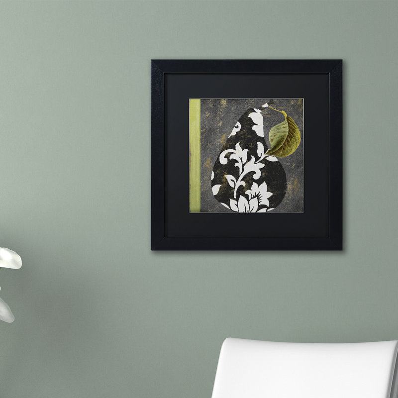 Jadaya «Decorative Pear II», impression encadrée, Noir, H 16 po x l 16 po x P 0,5 po, Cadre noir
