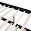 Lin plateforme pleine grandeur rembourré avec pieds de support en bois et lit gigogne simple