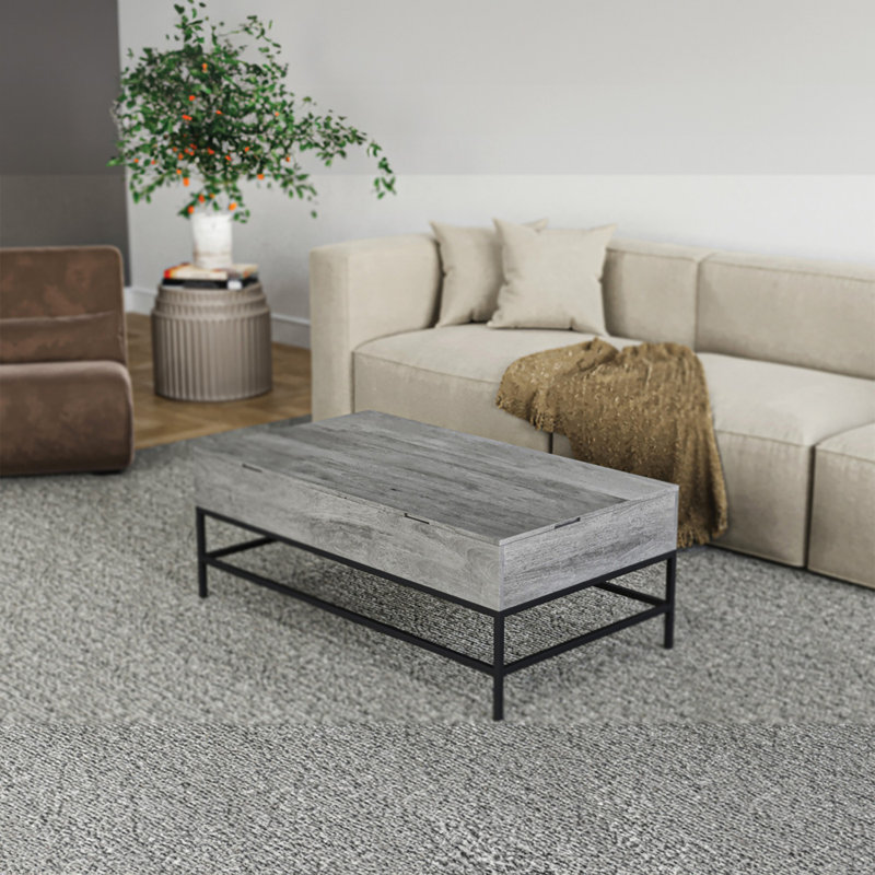 Table basse à plateau relevable, Gris
