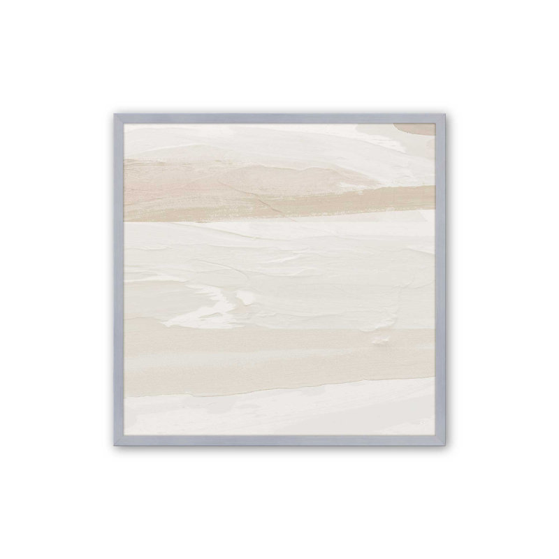 «So l'apaisant Sahara V1» sur toile, Papier avec cadre photo simple en chrome poli, 21.75" H x 21.75" W x 1.25" D