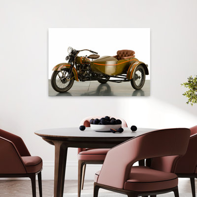 1939 Rikuo 1200Cc Motorcycle And Sidecar Classic Abstract Landscape Nature Wall Art