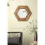 Miroir hexagonal à cadre en bois 18,5 po x 18,5 po, rehaussant l'ambiance du miroir-7645037