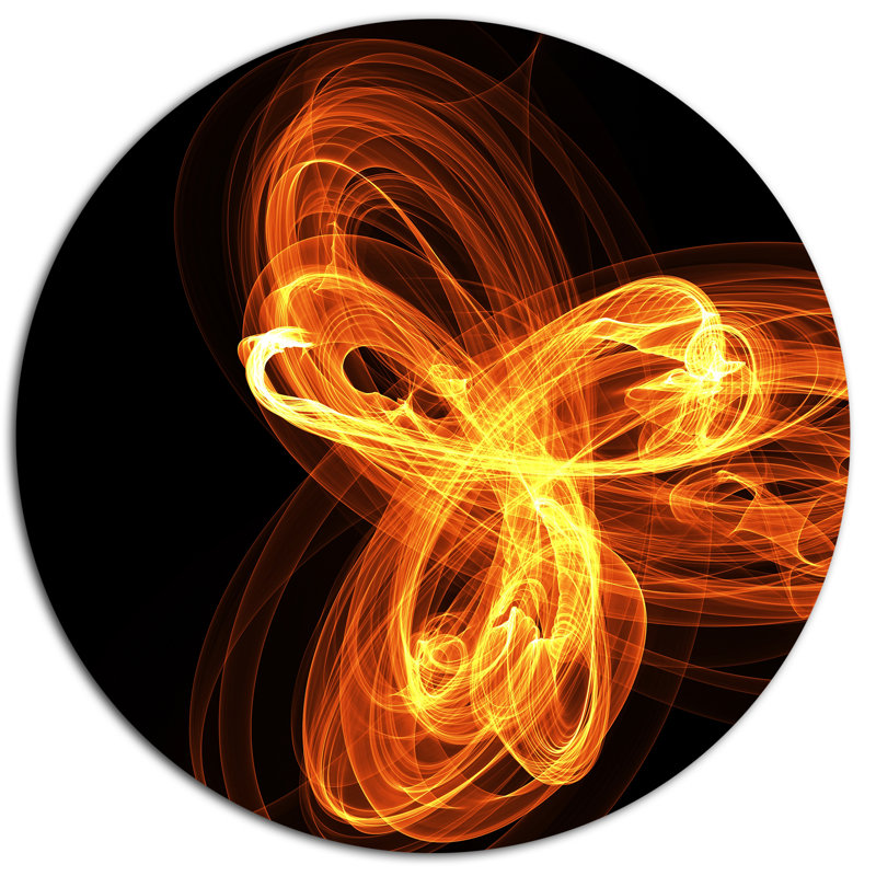 «Fractal Fire Pattern Painted in Air», impression sur métal, H 23 po x l 23 po