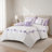 6-Piece Full/Queen Comforter Set,Purple
