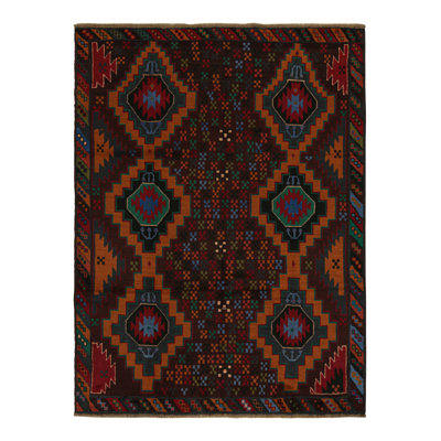 One-of-a-Kind Rectangle 6’1”x8’1” Wool Area Rug