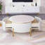 Table basse moderne moderne avec 2 grands tiroirs de rangement (31,5 po)-270423981