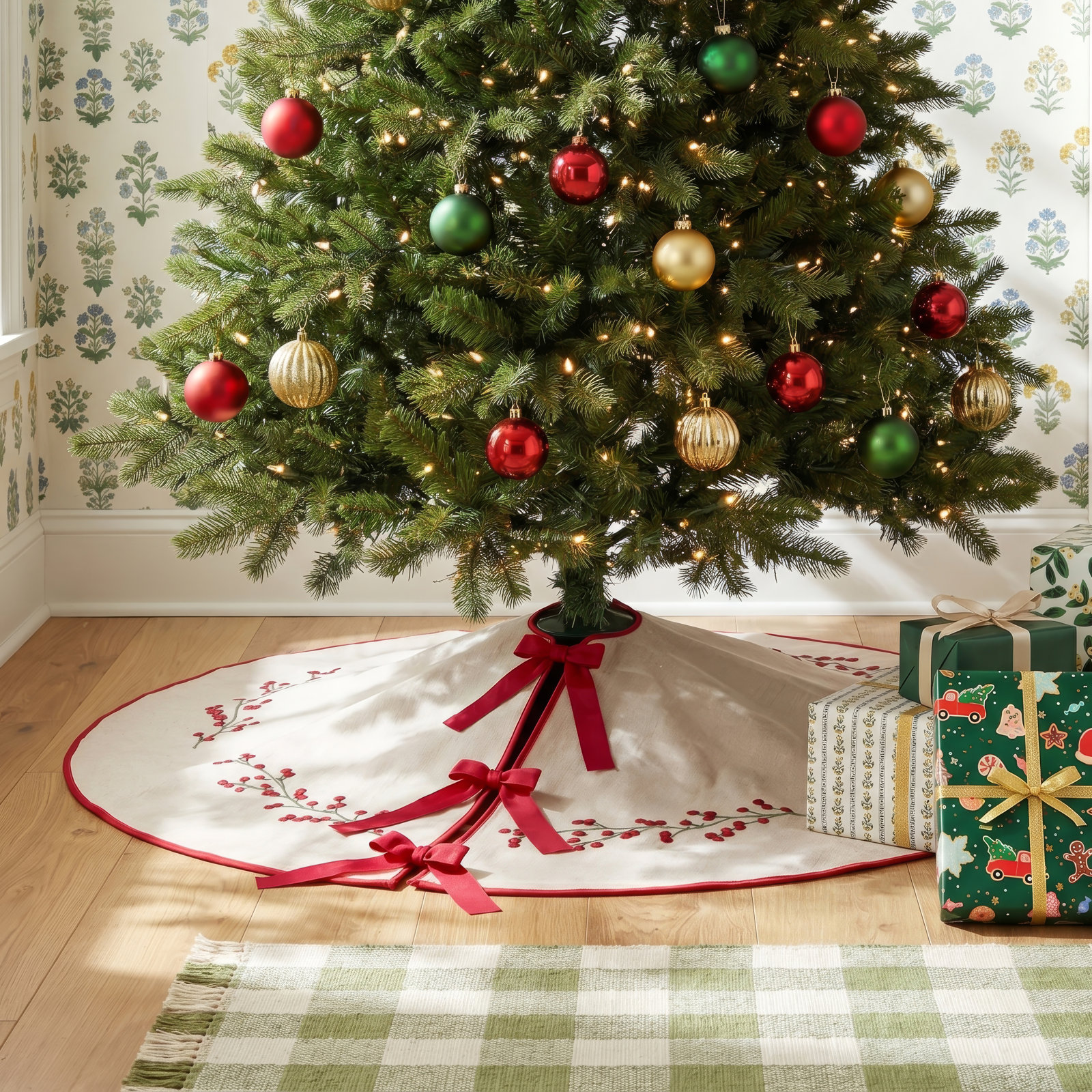 Embroidered Tree Skirt