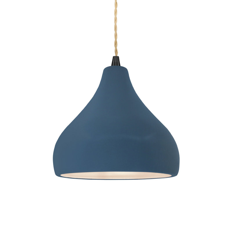 Luminaire suspendu à 1 lumière Meydan, H 7,25 po x l 8 po x P 8 po, Ciel à minuit, Noir mat