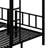 Metal Triple Bunk Bed With Safety Guardrails