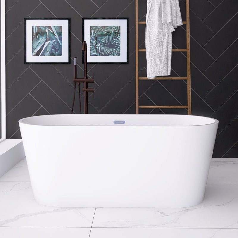 Baignoire de trempage autoportante en acrylique 59,1 po. X 28,5 po.