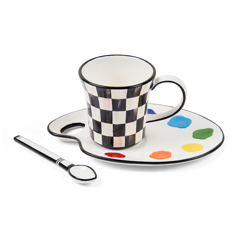 Artist Palette Mug & Saucer Set