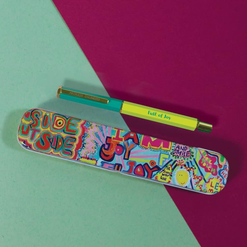  Arthouse A5 Hardback Journal & Pen In Tin Set - Full Of Joy