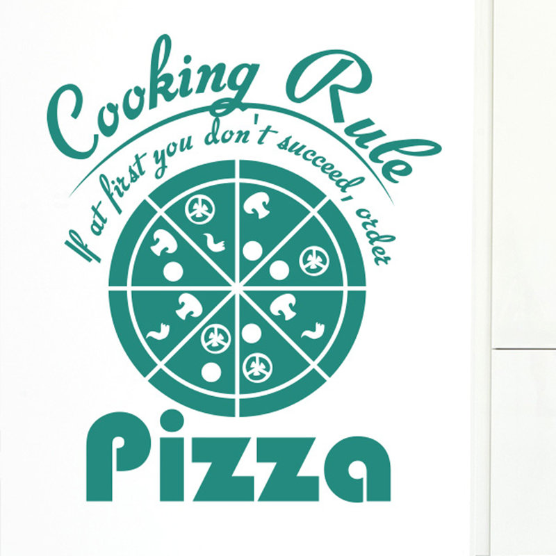 Food & Beverage Wall Decal, Aqua Green