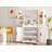 72" Fluted Kitchen Pantry Cabinet With 3 Keyboard Drawers & 6 Door Shelves Adjustable-2049096756
