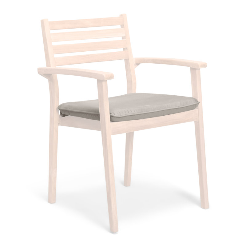 Universal Dining Arm Chair Cushion, Light Gray