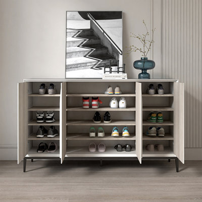 Light Luxury Style Painted Shoe Storage Cabinet