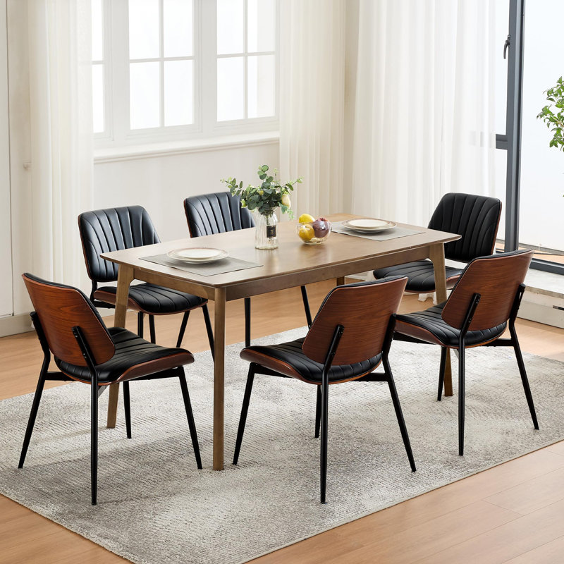 Upholstered Dining Chair, Black, Black