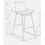 Chaise de bureau, tabouret de bar, bureau debout, bureau d'ordinateur, bureau, extérieur en cuir brun, métal noir, moderne, moderne-1530120316