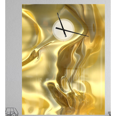 Golden Cloth Pattern - Modern Wall Clock