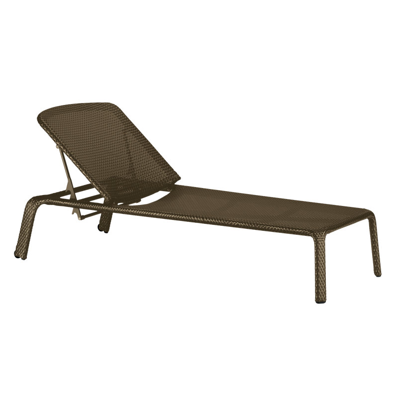 Seashell Outdoor Chaise Lounge, Taupe 