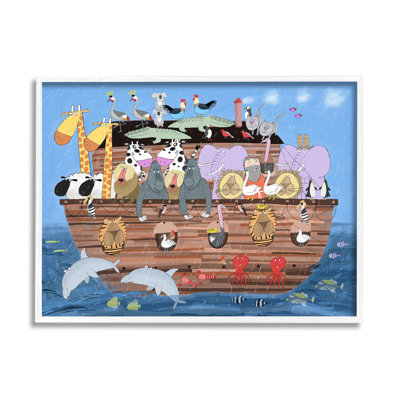 Animals of Noah's Arc Illustration Wildlife Pairs Stretched Art