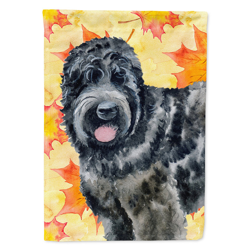 Automne 2 côtés en polyester 15 x 11 po drapeau de jardin, Terrier russe