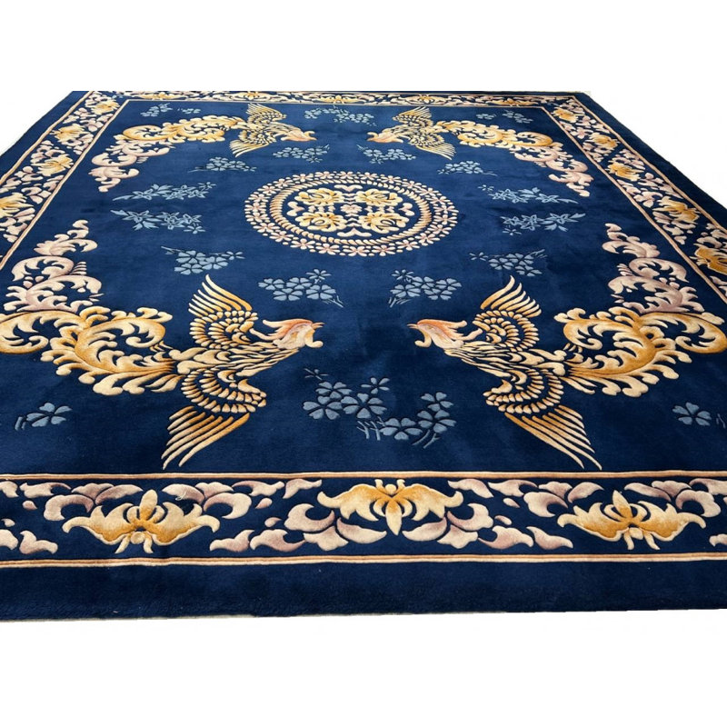 Fine Hand Knotted Vintage Chinese Peking Rug - 7'11'' x 10'3''