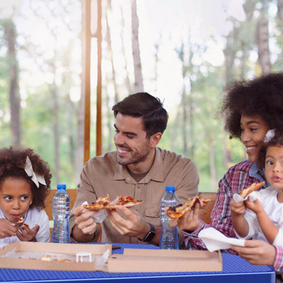 Blue 96" Rectangular Picnic Tables, Outdoor