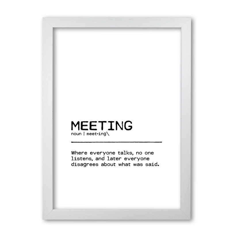 Meeting Disagree - Print, 42 cm H x 30 cm W x 5 cm D, White Grain Frame