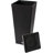 Cara 28" Square Composite Pot Planter with Plant Shelf-31645026