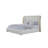 Upholstered Bed with English Knotty Oak Inspired Frame