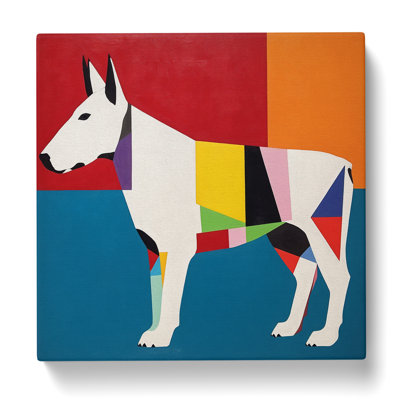 English Bull Terrier Suprematism - Wrapped Canvas