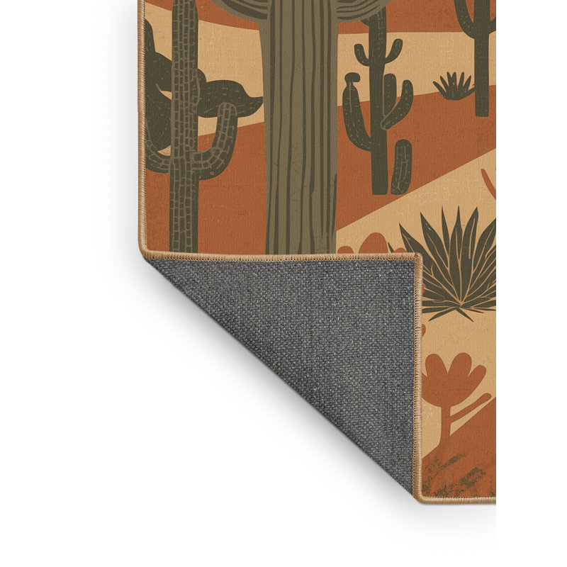 Tapis moelleux moelleux à l'allure rustique rétro de style rustique brun - reliure brun clair, 8 x 10