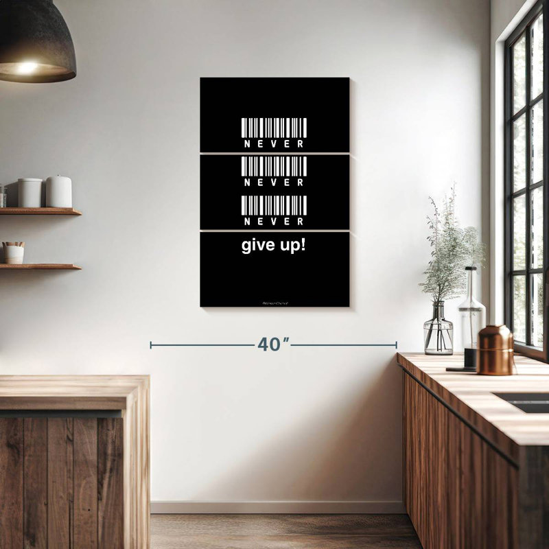 Tergel Never Give Up, 38" H x 24" W