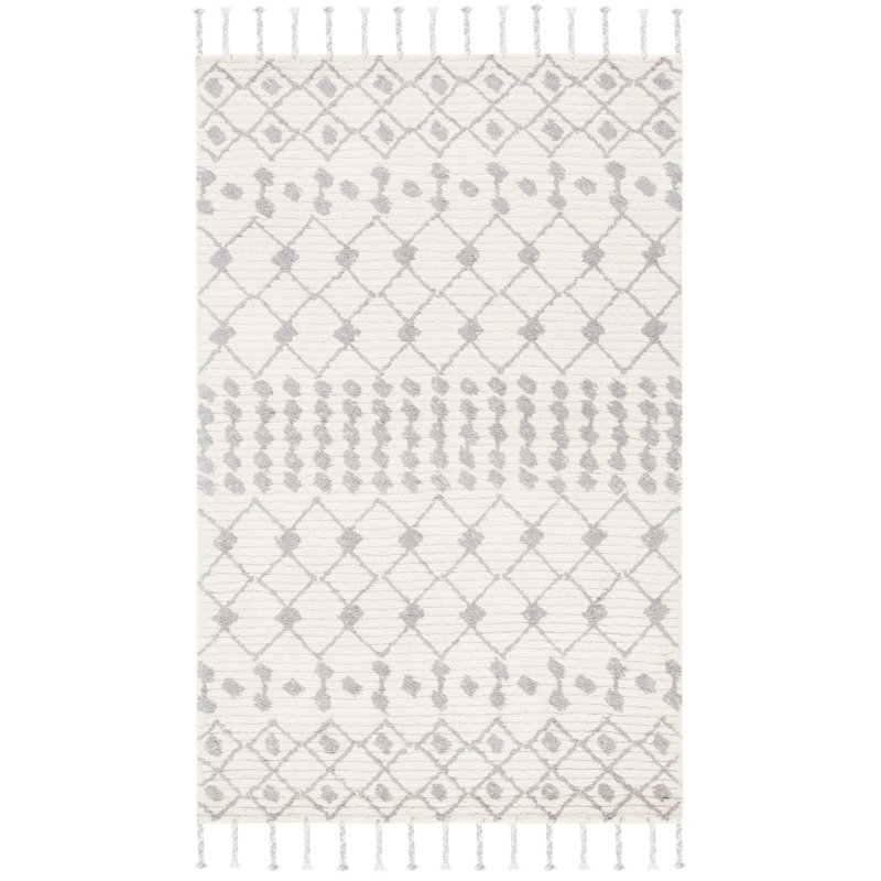 Aitkin Hand Tufted Wool Southwestern Rug, Rectangle 5' x 8'