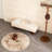 Rectangular Upholstered Tufted Linen Fabric Ottoman Bench