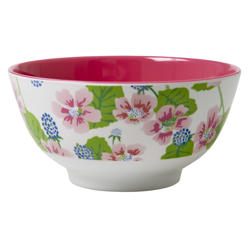 Two Tone Melamine Blossom and Berries Bowl
