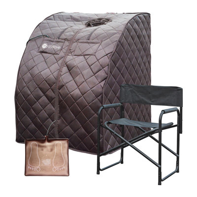 COSVALVE Portable Steam Sauna For Home | Personal Sauna Tent 31.5"x67" With XL Steamer, 9 Heat Levels, Fast Heating
