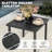 3-piece Patio Bistro Set With Stackable Chairs, Powder-coated Frame