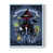 Blue Single Picture Framed