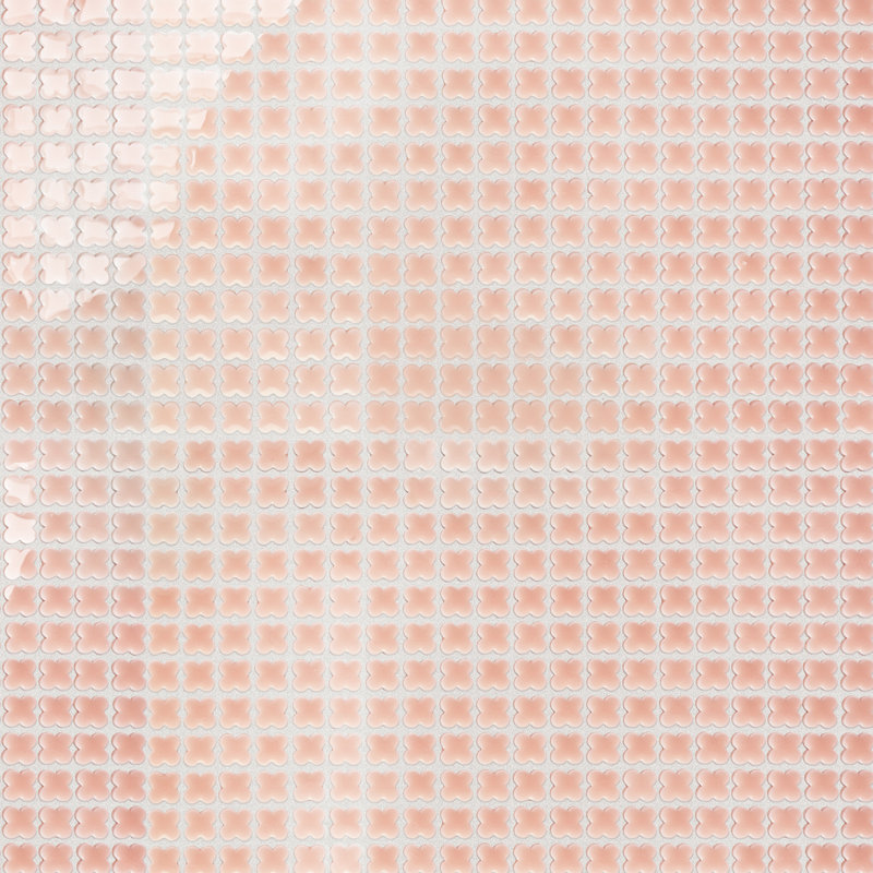 Carreau de mosaïque en porcelaine 12 po x 12 po Fioretti, Rose