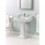 Lavabo de salle de bain à piédestal blanc de 24,5 po de largeur avec débordement Essex-17755859