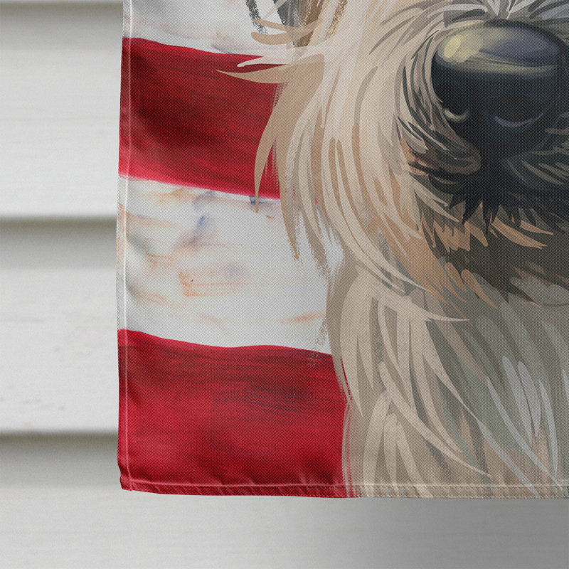 Polyester à 2 côtés 28 x 40 po drapeau maison, Berger des Pyrénées
