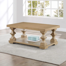 Table basse ronde en tambour tissé à la main Abaca