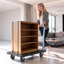 Chariot de manutention pliable, capacité de 300 kg, 89,4 x 59,4 x 85,1 cm, plateau pliable avec roues pivotantes, poignée de poussée compacte