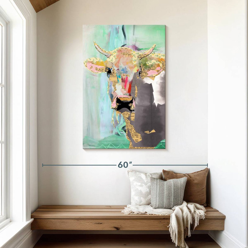 Brampt Cow Collage, 45" H x 30" W