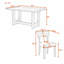 Ensemble de table de salle à manger 7 pièces pour 6 personnes avec table rectangulaire et six chaises ergonomiques rembourrées en lin pour la salle à manger